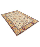 Ziegler 5'7'' X 7'1'' Hand-Knotted Wool Rug 5'7'' x 7'1'' (168 X 213) / Ivory / Gold