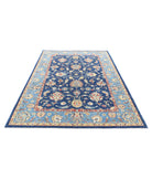 Ziegler 5'8'' X 8'1'' Hand-Knotted Wool Rug 5'8'' x 8'1'' (170 X 243) / Blue / Blue