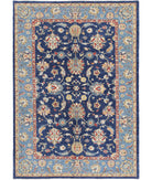 Ziegler 5'8'' X 8'1'' Hand-Knotted Wool Rug 5'8'' x 8'1'' (170 X 243) / Blue / Blue