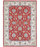 Ziegler 5'6'' X 7'9'' Hand-Knotted Wool Rug 5'6'' x 7'9'' (165 X 233) / Red / Ivory