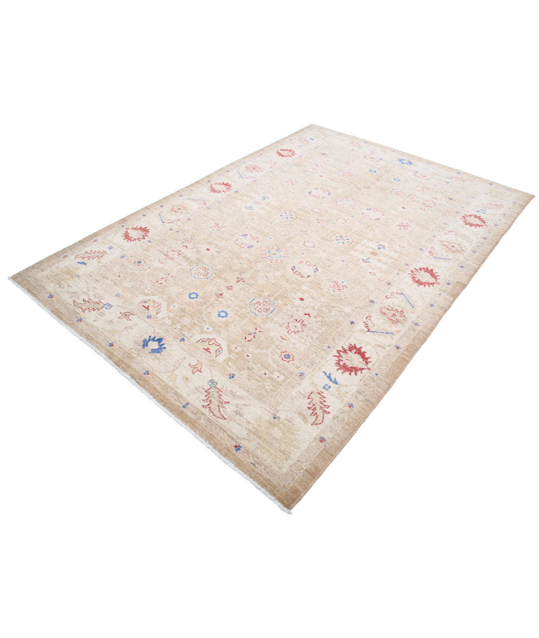 Ziegler 5'7'' X 7'11'' Hand-Knotted Wool Rug 5'7'' x 7'11'' (168 X 238) / Brown / Ivory