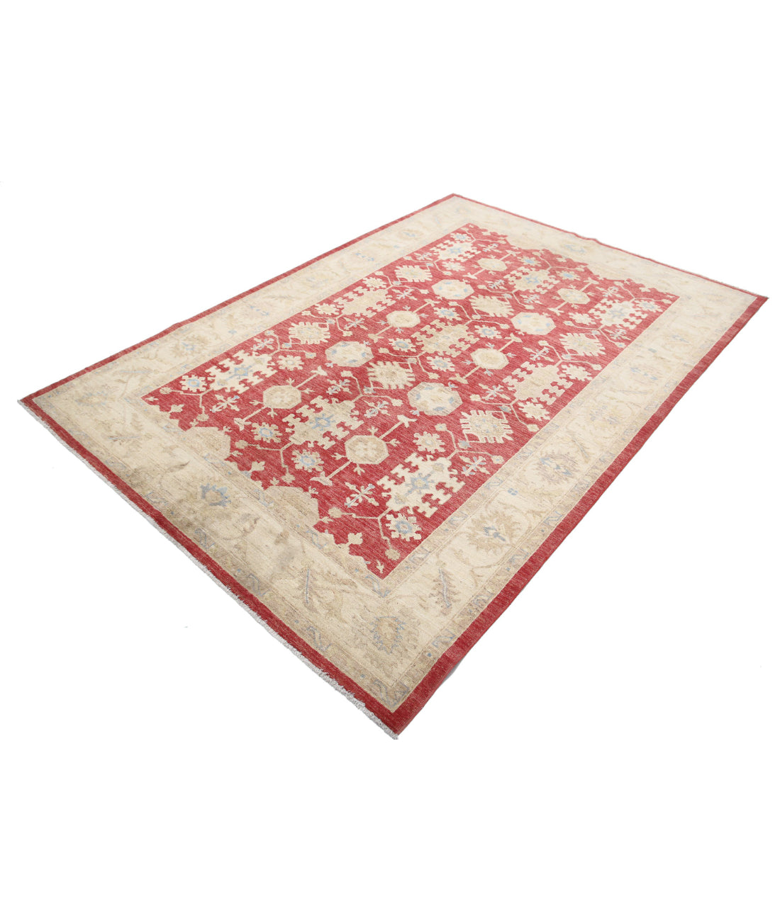 Ziegler 5'7'' X 7'11'' Hand-Knotted Wool Rug 5'7'' x 7'11'' (168 X 238) / Red / Ivory