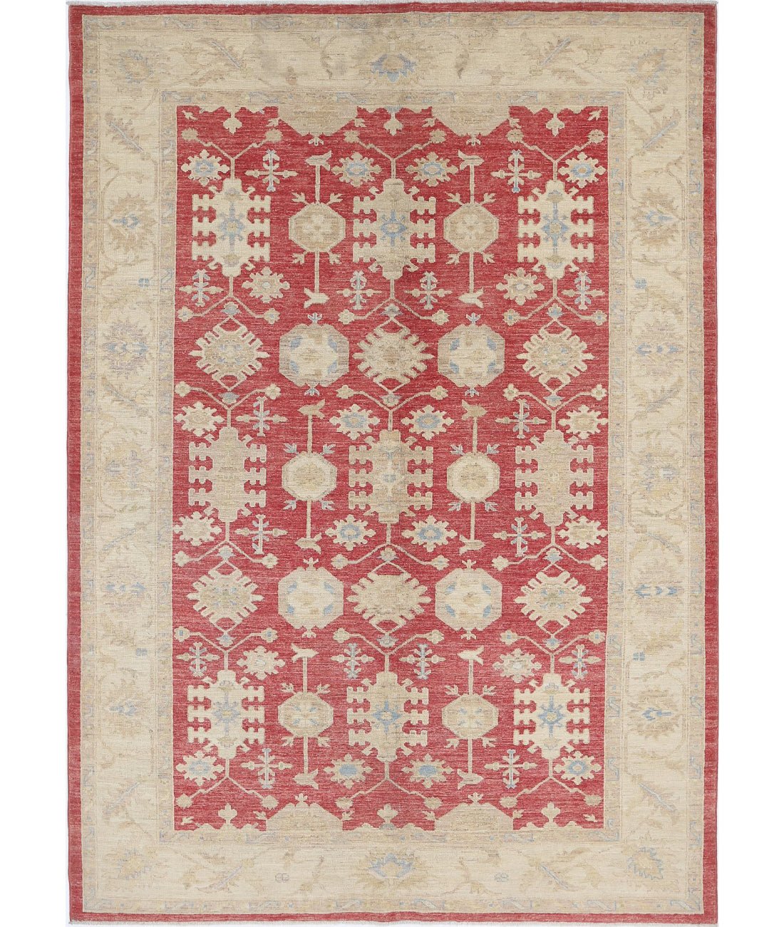 Ziegler 5'7'' X 7'11'' Hand-Knotted Wool Rug 5'7'' x 7'11'' (168 X 238) / Red / Ivory