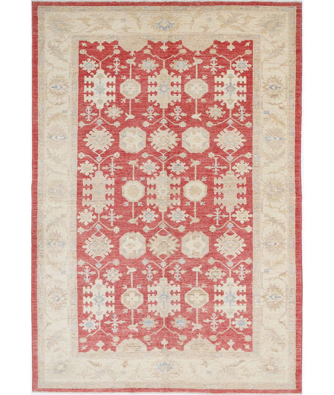 Ziegler 5'7'' X 8'5'' Hand-Knotted Wool Rug 5'7'' x 8'5'' (168 X 253) / Red / Ivory