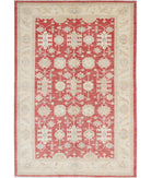 Ziegler 5'7'' X 8'5'' Hand-Knotted Wool Rug 5'7'' x 8'5'' (168 X 253) / Red / Ivory