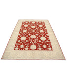 Ziegler 5'7'' X 7'9'' Hand-Knotted Wool Rug 5'7'' x 7'9'' (168 X 233) / Red / Ivory