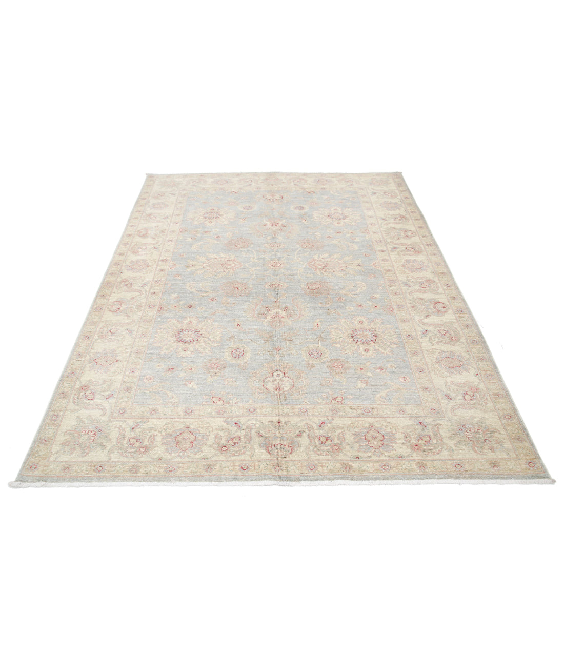 Ziegler 5'8'' X 7'4'' Hand-Knotted Wool Rug 5'8'' x 7'4'' (170 X 220) / Grey / Ivory