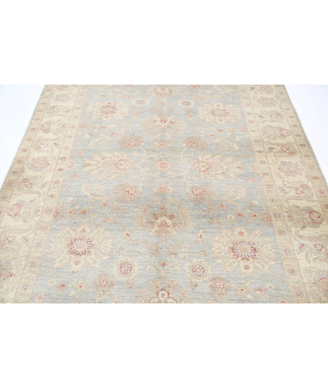 Ziegler 5'8'' X 7'4'' Hand-Knotted Wool Rug 5'8'' x 7'4'' (170 X 220) / Grey / Ivory