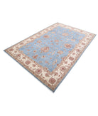 Ziegler 5'8'' X 8'3'' Hand-Knotted Wool Rug 5'8'' x 8'3'' (170 X 248) / Blue / Ivory