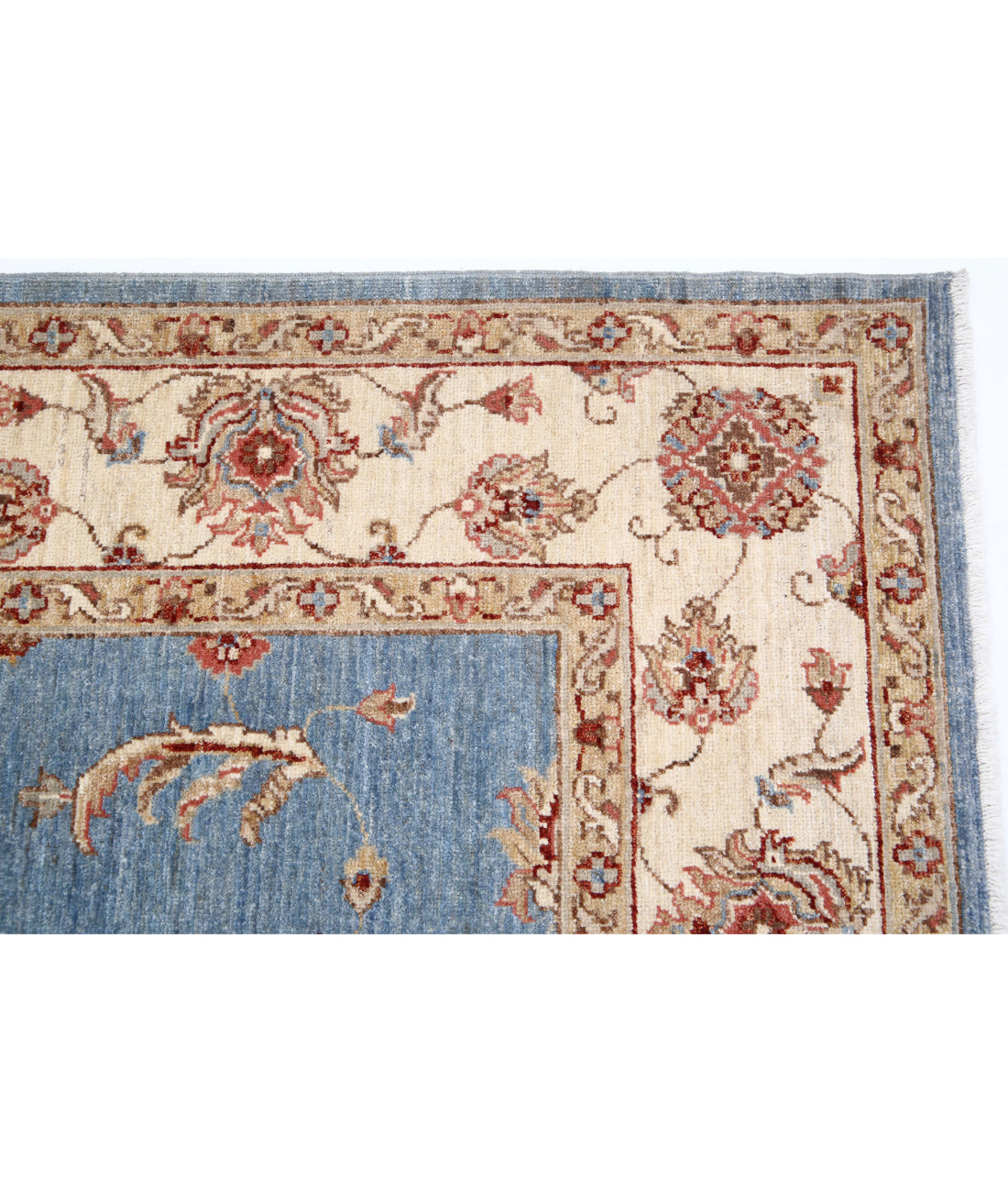 Ziegler 5'8'' X 8'3'' Hand-Knotted Wool Rug 5'8'' x 8'3'' (170 X 248) / Blue / Ivory