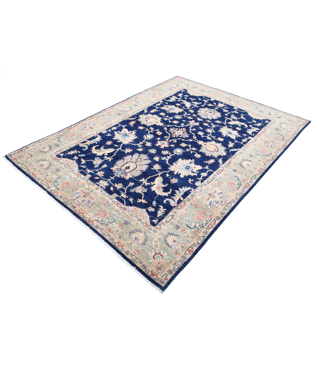 Ziegler 5'8'' X 7'9'' Hand-Knotted Wool Rug 5'8'' x 7'9'' (170 X 233) / Blue / N/A