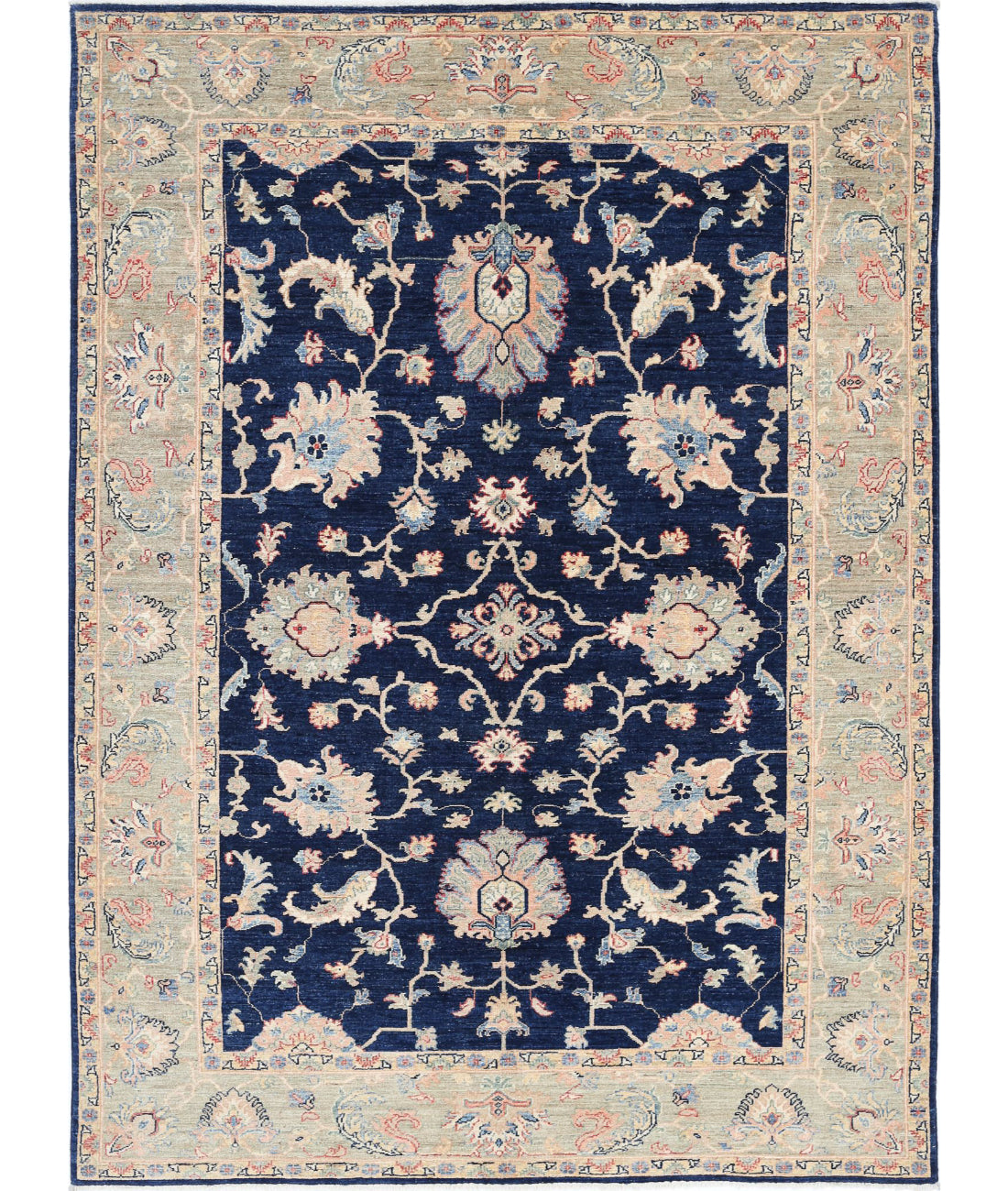 Ziegler 5'8'' X 7'9'' Hand-Knotted Wool Rug 5'8'' x 7'9'' (170 X 233) / Blue / N/A