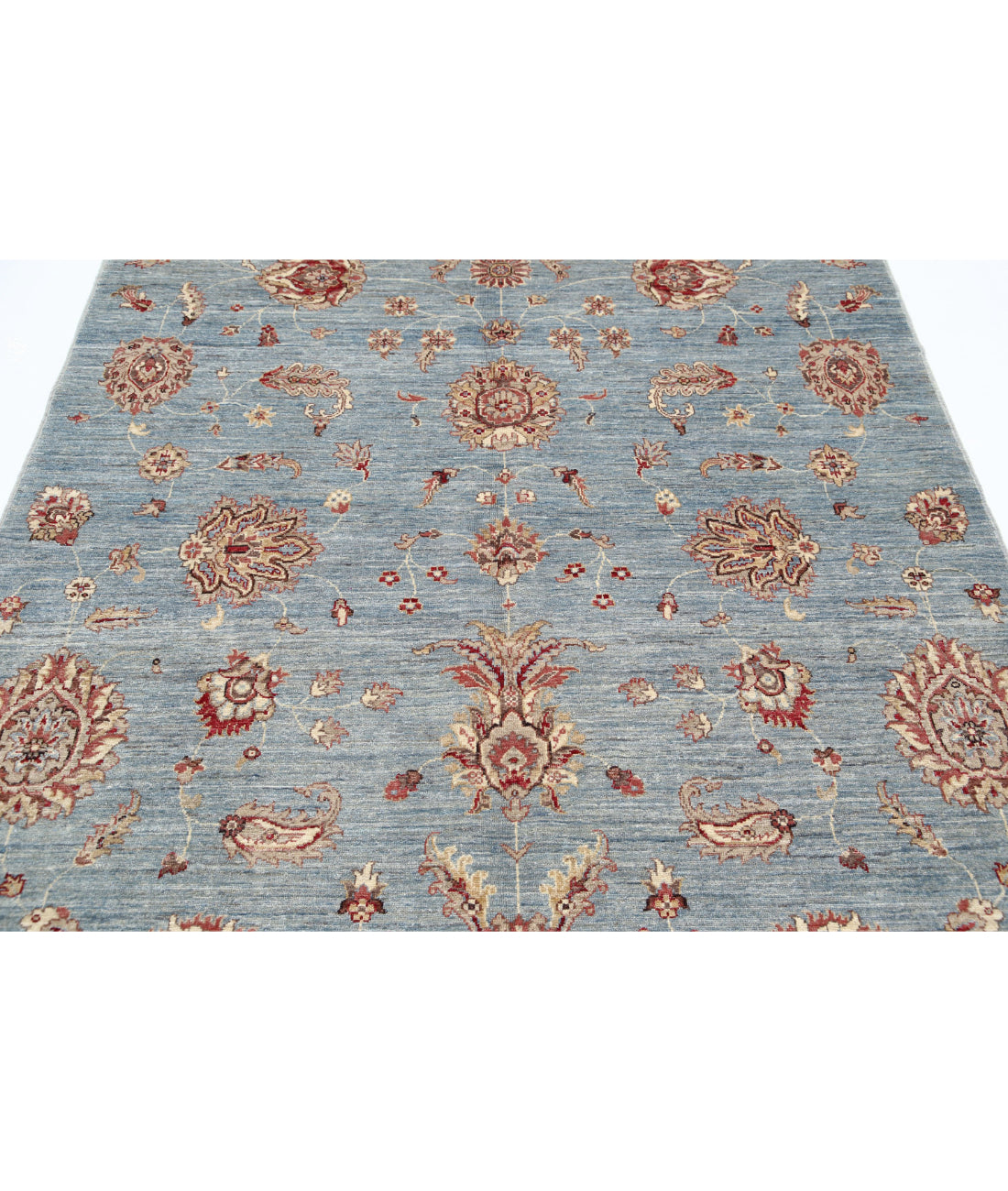 Ziegler 5'5'' X 8'0'' Hand-Knotted Wool Rug 5'5'' x 8'0'' (163 X 240) / Blue / Blue