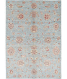 Ziegler 5'5'' X 8'0'' Hand-Knotted Wool Rug 5'5'' x 8'0'' (163 X 240) / Blue / Blue