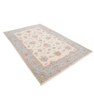 Ziegler 5'7'' X 8'3'' Hand-Knotted Wool Rug 5'7'' x 8'3'' (168 X 248) / Ivory / Blue