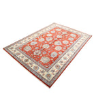 Ziegler 5'5'' X 7'9'' Hand-Knotted Wool Rug 5'5'' x 7'9'' (163 X 233) / Red / Ivory