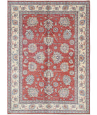 Ziegler 5'5'' X 7'9'' Hand-Knotted Wool Rug 5'5'' x 7'9'' (163 X 233) / Red / Ivory