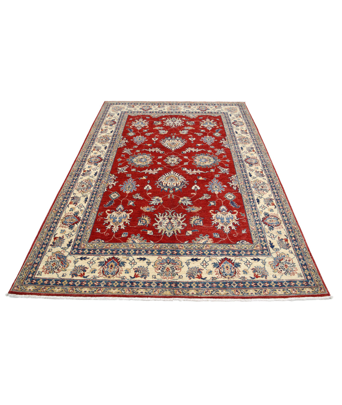 Ziegler 5'8'' X 7'9'' Hand-Knotted Wool Rug 5'8'' x 7'9'' (170 X 233) / Red / Ivory