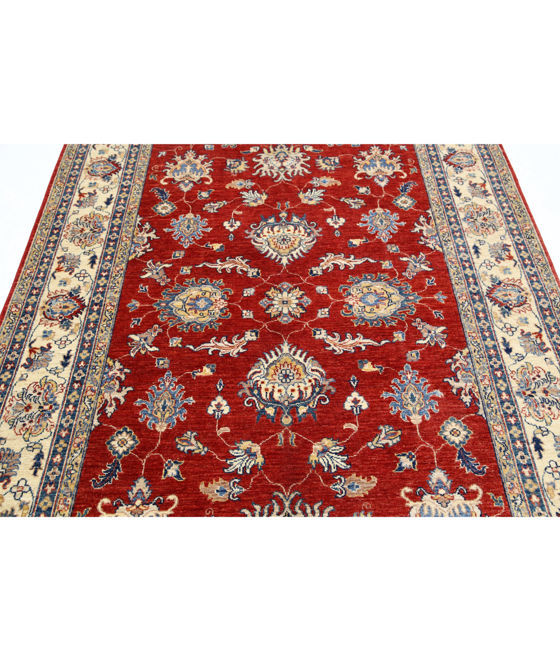 Ziegler 5'8'' X 7'9'' Hand-Knotted Wool Rug 5'8'' x 7'9'' (170 X 233) / Red / Ivory