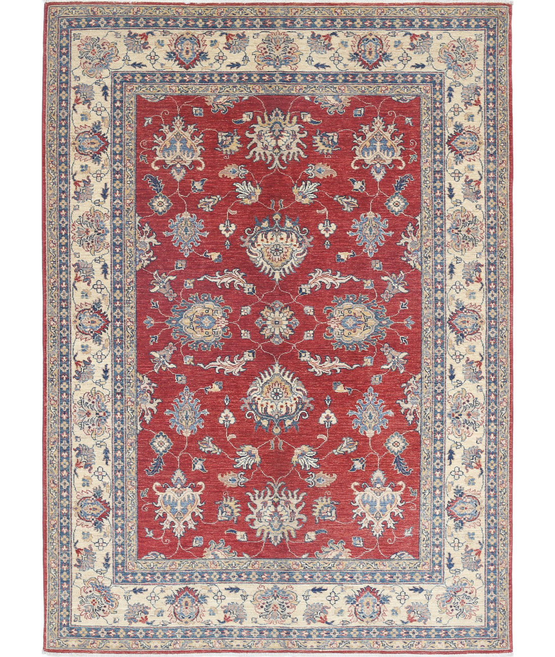 Ziegler 5'8'' X 7'9'' Hand-Knotted Wool Rug 5'8'' x 7'9'' (170 X 233) / Red / Ivory