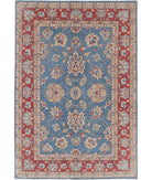 Ziegler 5'4'' X 7'9'' Hand-Knotted Wool Rug 5'4'' x 7'9'' (160 X 233) / Blue / Red