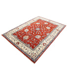 Ziegler 5'6'' X 7'8'' Hand-Knotted Wool Rug 5'6'' x 7'8'' (165 X 230) / Red / Ivory