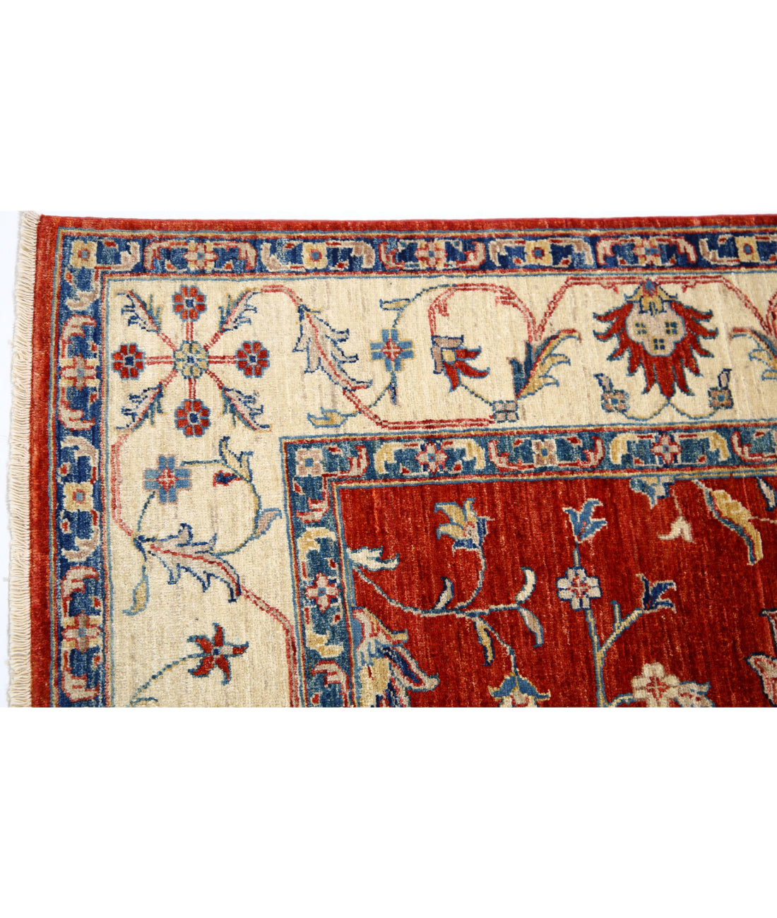 Ziegler 5'6'' X 7'8'' Hand-Knotted Wool Rug 5'6'' x 7'8'' (165 X 230) / Red / Ivory