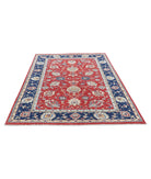 Ziegler 5'5'' X 7'4'' Hand-Knotted Wool Rug 5'5'' x 7'4'' (163 X 220) / Red / Blue