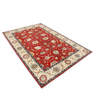 Ziegler 5'6'' X 8'3'' Hand-Knotted Wool Rug 5'6'' x 8'3'' (165 X 248) / Red / Ivory