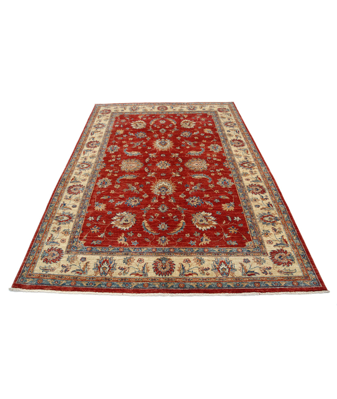 Ziegler 5'9'' X 7'10'' Hand-Knotted Wool Rug 5'9'' x 7'10'' (173 X 235) / Red / Ivory