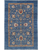 Ziegler 5'7'' X 8'2'' Hand-Knotted Wool Rug 5'7'' x 8'2'' (168 X 245) / Blue / Blue