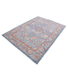 Suzani 5'8'' X 7'10'' Hand-Knotted Wool Rug 5'8'' x 7'10'' (170 X 235) / Blue / Blue