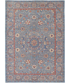 Suzani 5'8'' X 7'10'' Hand-Knotted Wool Rug 5'8'' x 7'10'' (170 X 235) / Blue / Blue