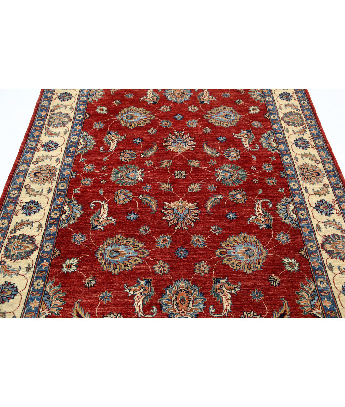 Ziegler 5'6'' X 7'8'' Hand-Knotted Wool Rug 5'6'' x 7'8'' (165 X 230) / Red / Ivory