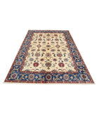 Ziegler 5'8'' X 7'10'' Hand-Knotted Wool Rug 5'8'' x 7'10'' (170 X 235) / Ivory / Blue