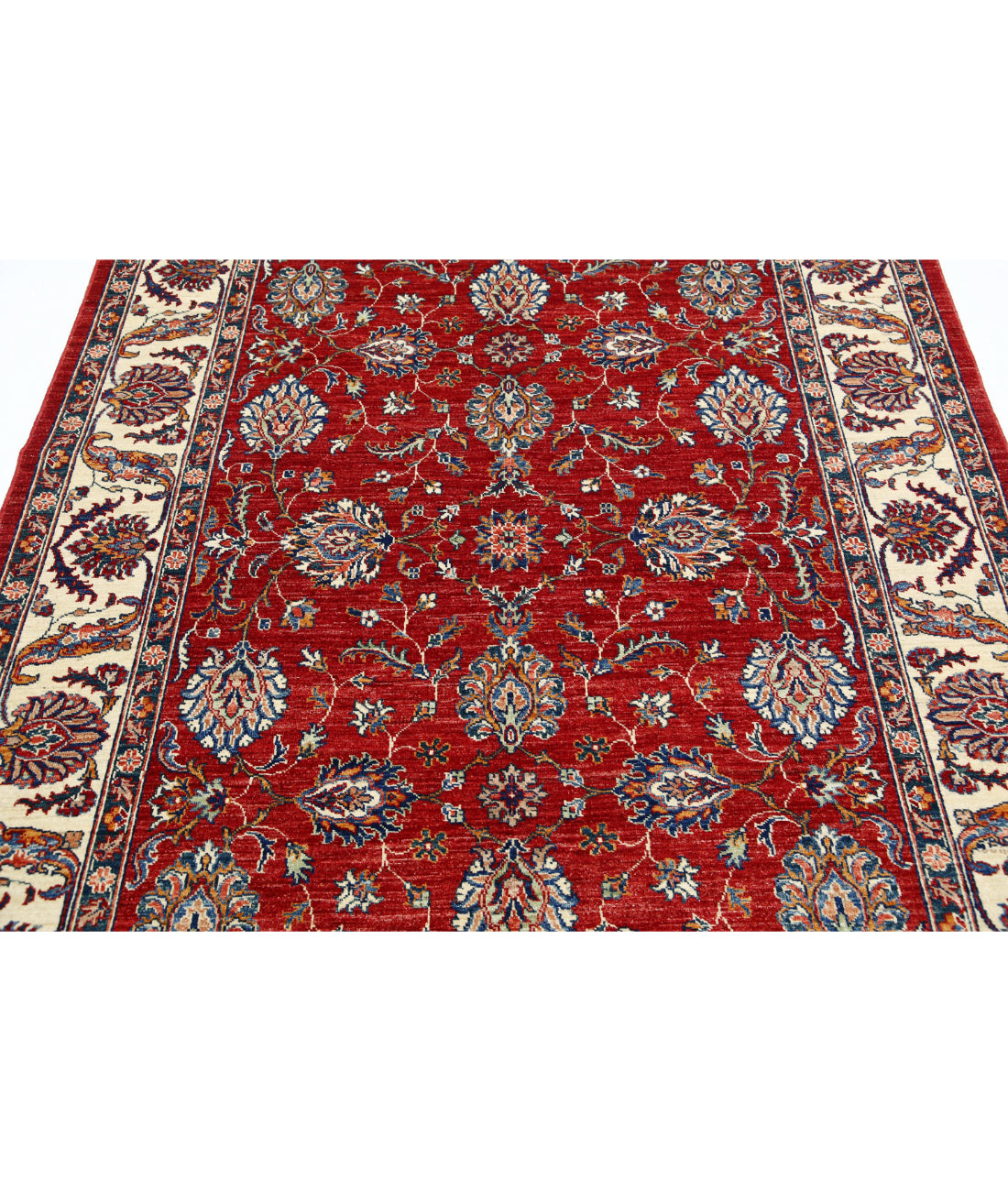 Ziegler 5'7'' X 7'10'' Hand-Knotted Wool Rug 5'7'' x 7'10'' (168 X 235) / Red / Ivory