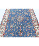 Ziegler 5'8'' X 7'11'' Hand-Knotted Wool Rug 5'8'' x 7'11'' (170 X 238) / Blue / Ivory