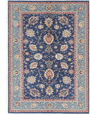 Ziegler 5'7'' X 8'1'' Hand-Knotted Wool Rug 5'7'' x 8'1'' (168 X 243) / Blue / Blue