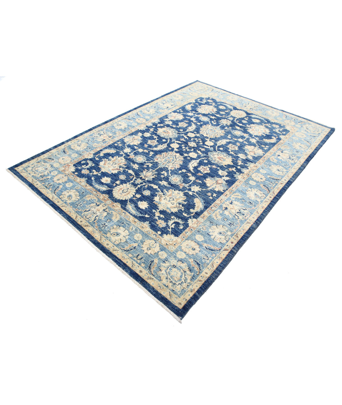 Ziegler 5'9'' X 8'0'' Hand-Knotted Wool Rug 5'9'' x 8'0'' (173 X 240) / Blue / Blue