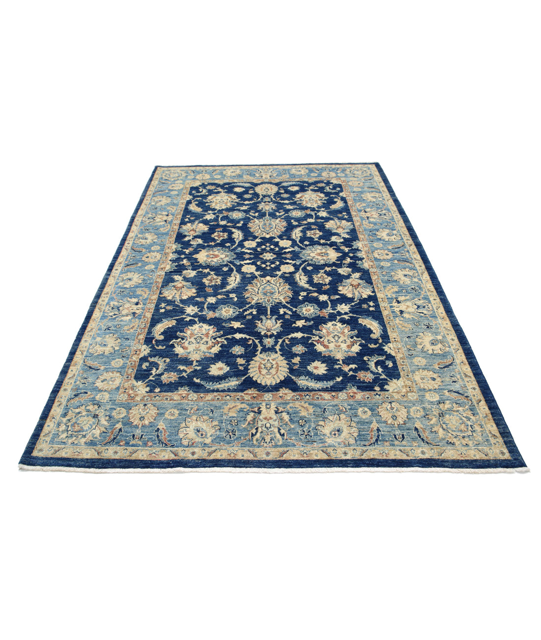 Ziegler 5'9'' X 8'0'' Hand-Knotted Wool Rug 5'9'' x 8'0'' (173 X 240) / Blue / Blue