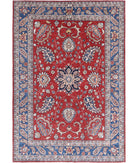 Ziegler 5'6'' X 7'11'' Hand-Knotted Wool Rug 5'6'' x 7'11'' (165 X 238) / Red / Blue