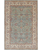 Ziegler 5'6'' X 8'2'' Hand-Knotted Wool Rug 5'6'' x 8'2'' (165 X 245) / Green / Brown