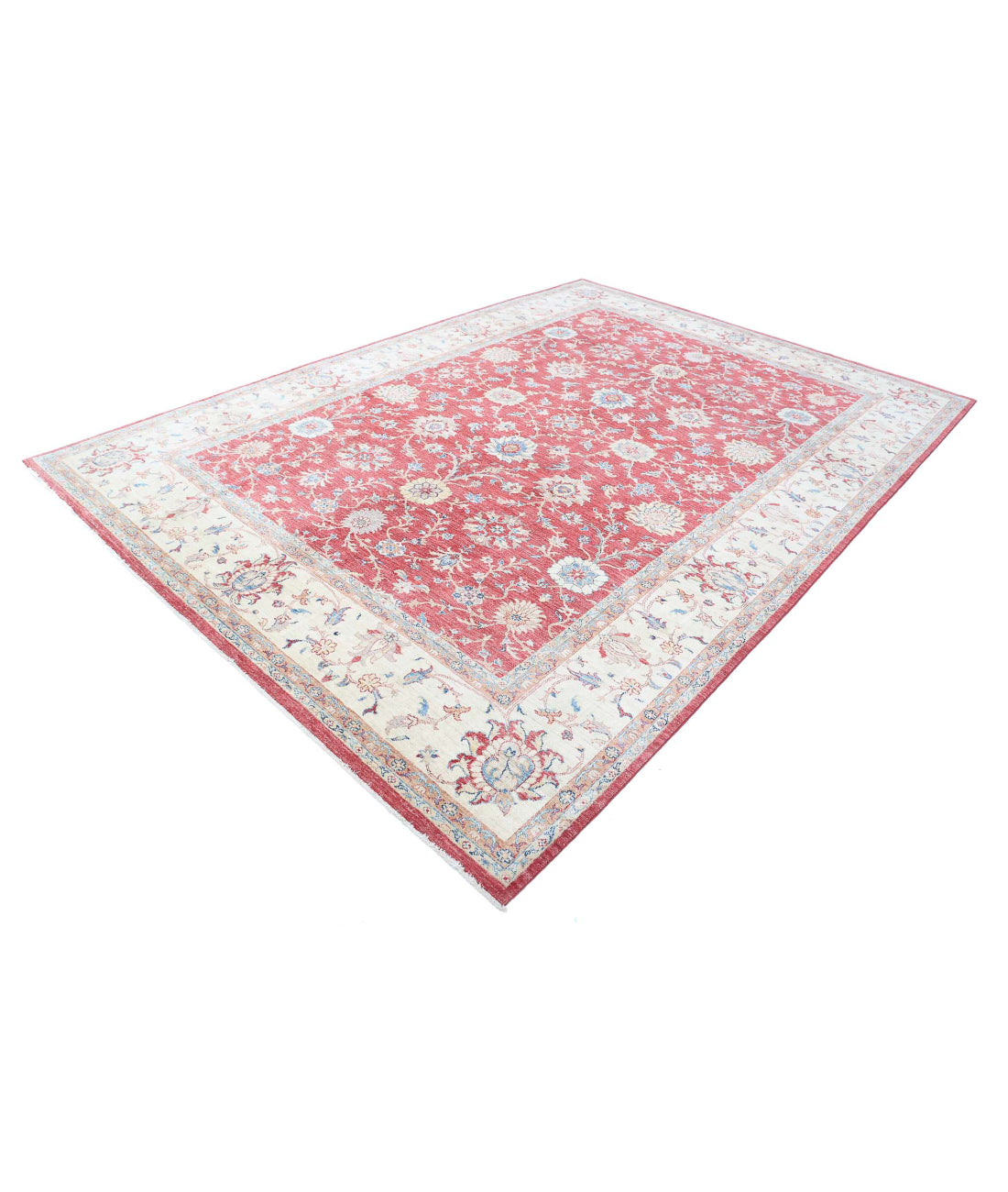 Ziegler 8'3'' X 11'7'' Hand-Knotted Wool Rug 8'3'' x 11'7'' (248 X 348) / Red / Ivory