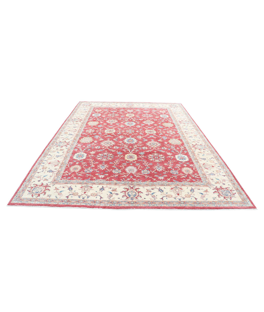 Ziegler 8'3'' X 11'7'' Hand-Knotted Wool Rug 8'3'' x 11'7'' (248 X 348) / Red / Ivory