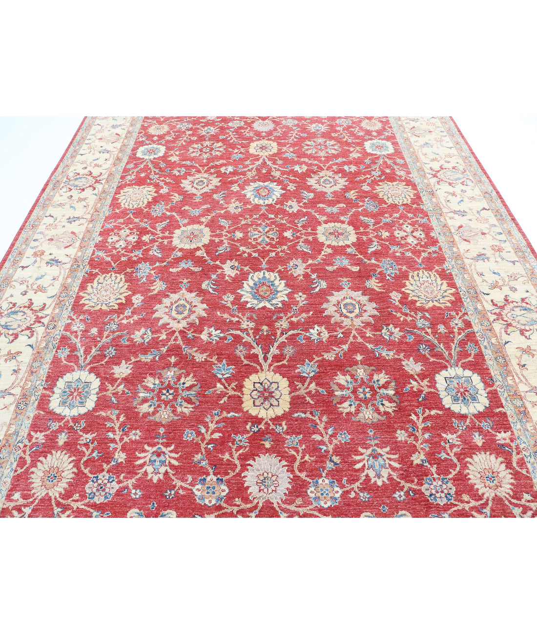 Ziegler 8'3'' X 11'7'' Hand-Knotted Wool Rug 8'3'' x 11'7'' (248 X 348) / Red / Ivory