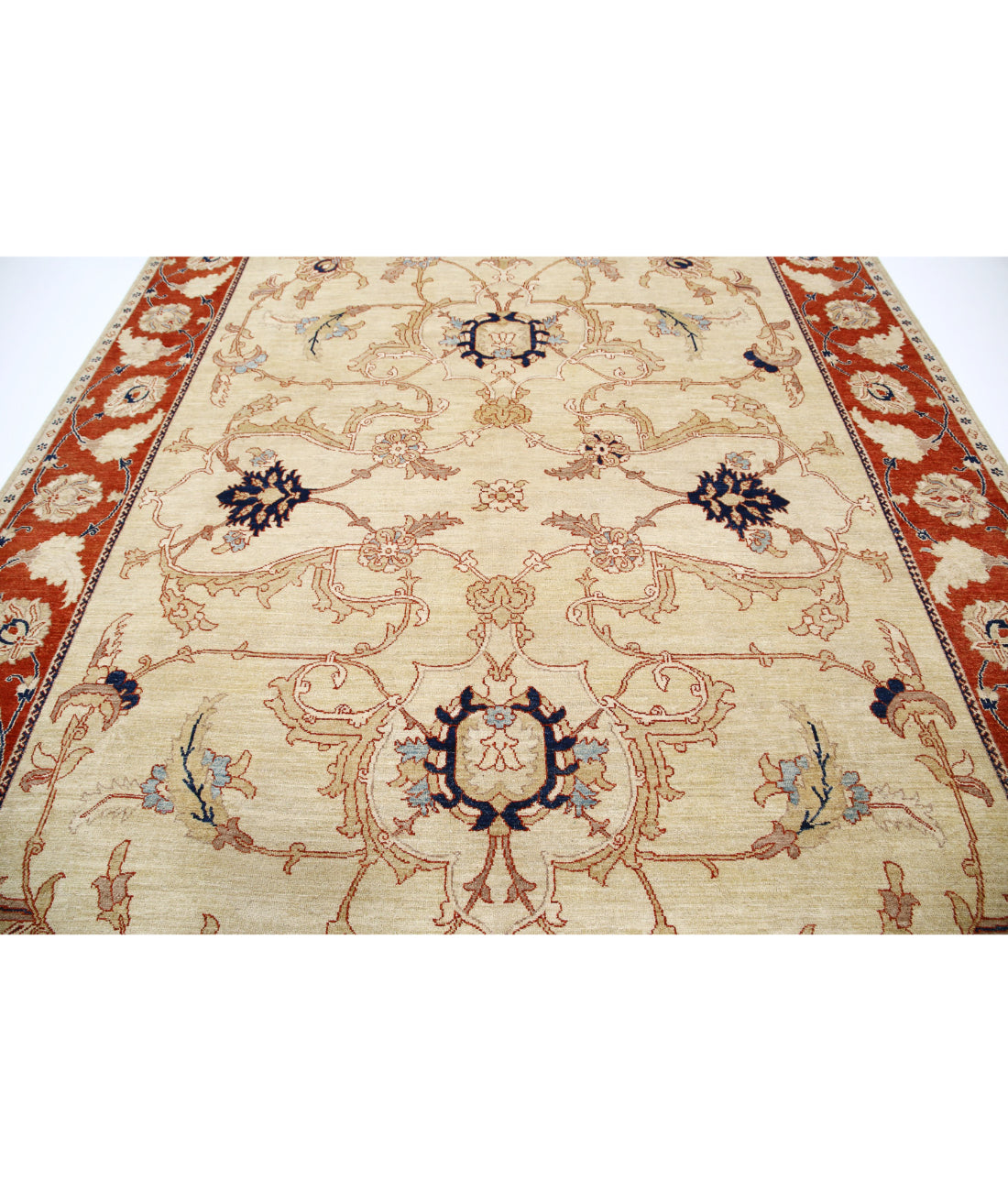 Ziegler 9'0'' X 11'8'' Hand-Knotted Wool Rug 9'0'' x 11'8'' (270 X 350) / Gold / Rust