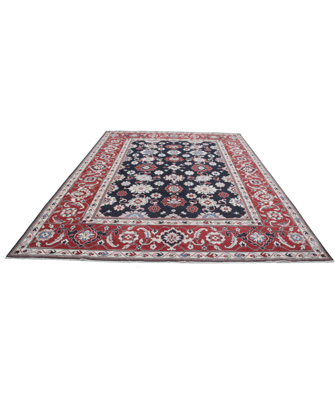 Ziegler 8'10'' X 11'4'' Hand-Knotted Wool Rug 8'10'' x 11'4'' (265 X 340) / Black / Red