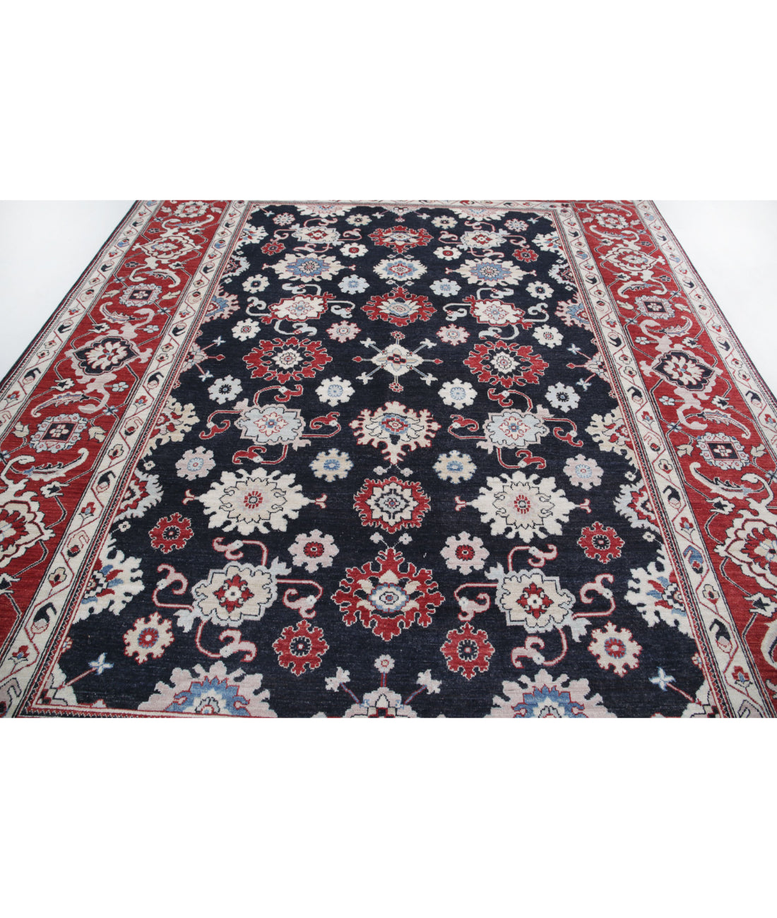 Ziegler 8'10'' X 11'4'' Hand-Knotted Wool Rug 8'10'' x 11'4'' (265 X 340) / Black / Red