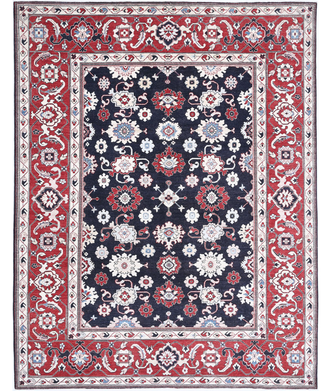 Ziegler 8'10'' X 11'4'' Hand-Knotted Wool Rug 8'10'' x 11'4'' (265 X 340) / Black / Red