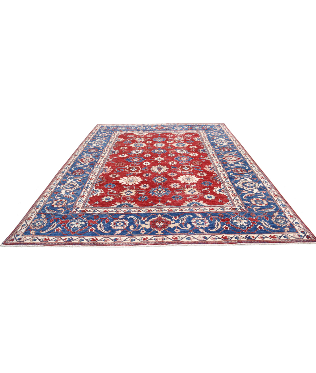 Ziegler 8'10'' X 11'7'' Hand-Knotted Wool Rug 8'10'' x 11'7'' (265 X 348) / Red / Blue